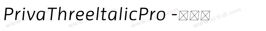 PrivaThreeltalicPro 字体转换